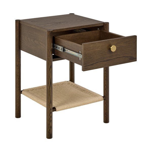 Noćni ormarić u dekoru hrasta u tamnoj prirodnoj boji Monfort – Actona-image-2