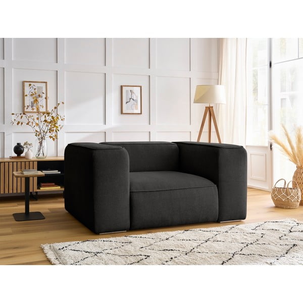 Crna fotelja Zephyr – Bobochic Paris-image-1