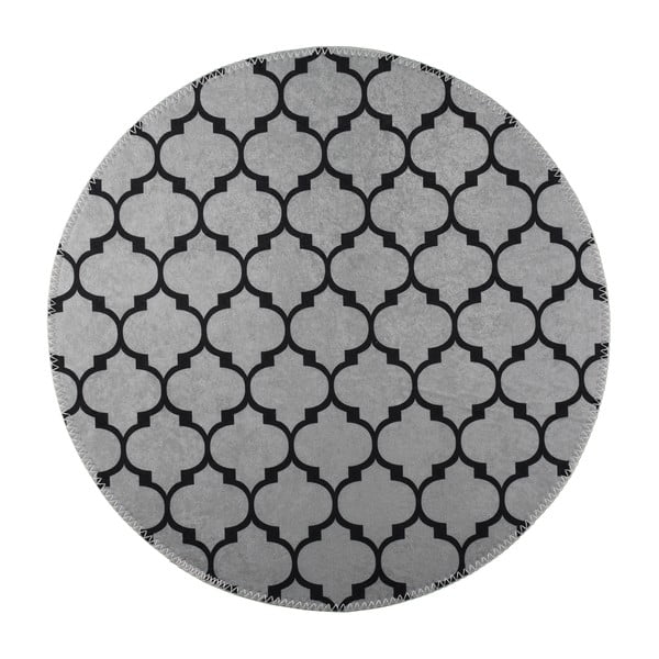 Tamno sivi perivi okrugli tepih ø 120 cm – Vitaus