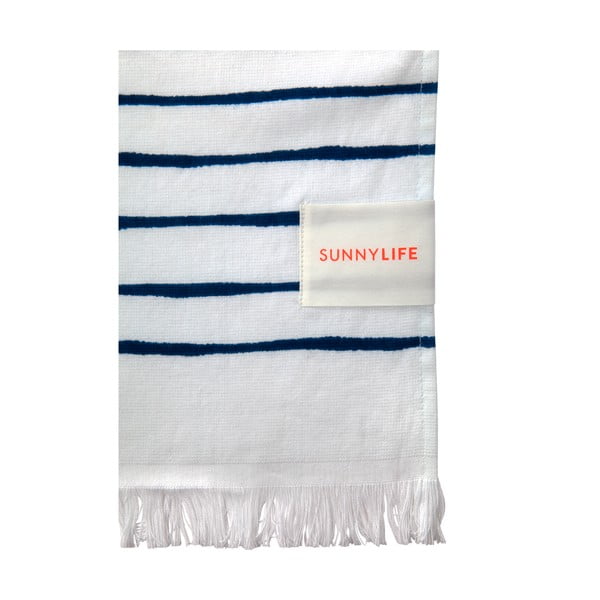 Plavo-bijeli ručnik za plažu Sunnylife Nouveau Bleu-image-1