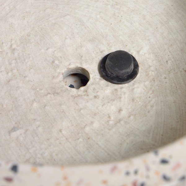 Bijela terazzo posuda za cvijeće s tanjurićem Kave Home Lelis, ⌀ 27 cm-image-2