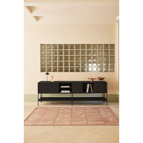Crna TV komoda 220x74x45 cm Platt – Teulat-image-1