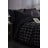 Crna posteljina za bračni krevet/za produženi krevet s uključenom plahtom/4-dijelna 200x220 cm Geometric – Mila Home