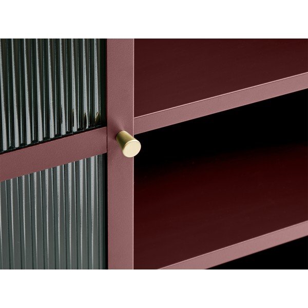 Crvena metalna vitrina 111x140 cm Bronco – Unique Furniture-image-1