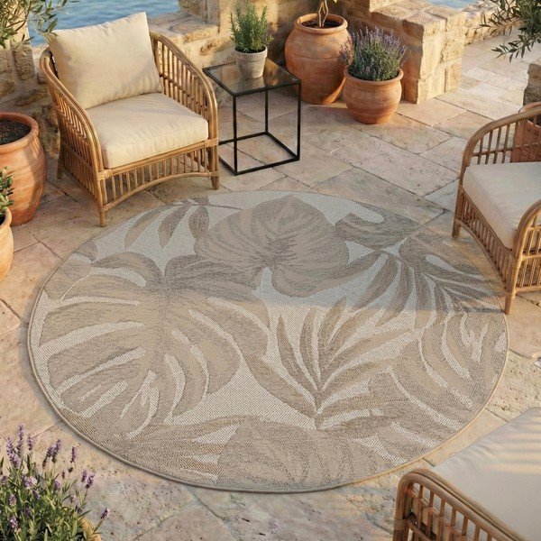 Bež okrugao unutarnji i vanjski tepih ø 120 cm Desert 1302 – Ayyildiz Carpets-image-1