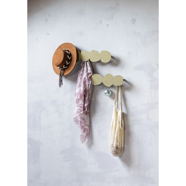 Bež metalna zidna vješalica 35 cm Tumulo – Spinder Design-image-1