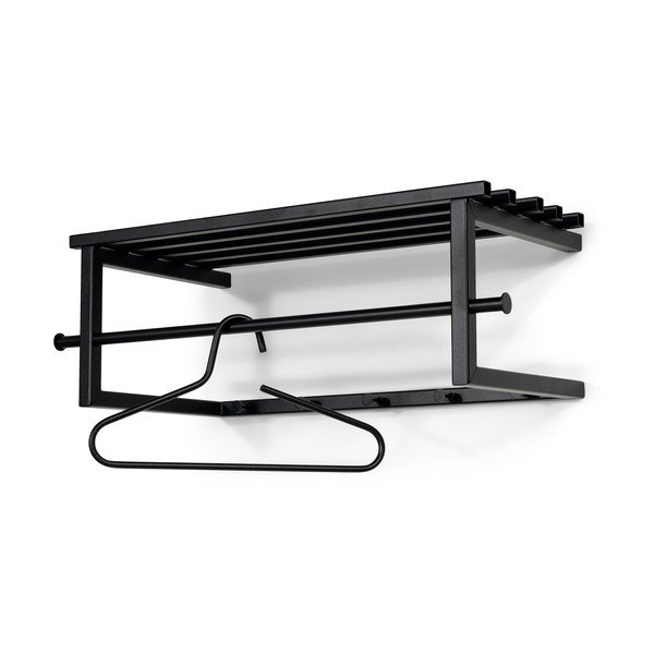 Crna metalna zidna vješalica s policom 76 cm Marco – Spinder Design-image-3