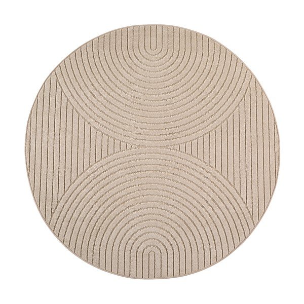 Bež okrugao unutarnji i vanjski tepih ø 120 cm Nova – Ayyildiz Carpets