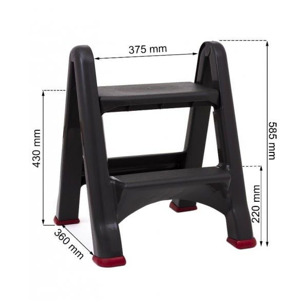 Crne ljestve Curver, visine 63 cm-image-1