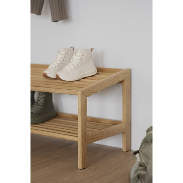 Ormarić za cipele od punog hrasta u prirodnoj boji Hillmond – Rowico-image-4