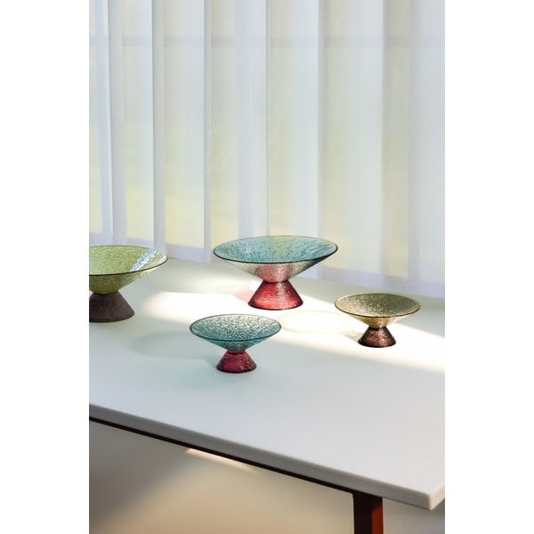 Crvena/plava staklena zdjela za voće ø 25 cm Bonbon – Hübsch-image-3