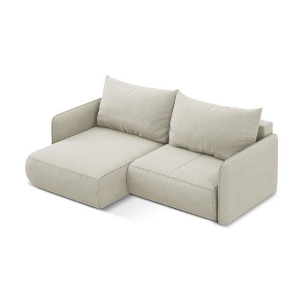 Krem sklopiva/s prostorom za odlaganje kutna garnitura (s lijevim kutom) Nanea – Makamii-image-4