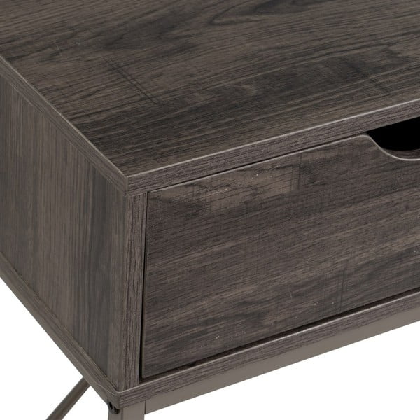 Smeđi pomoćni stol 30x80 cm – Casa Selección-image-1