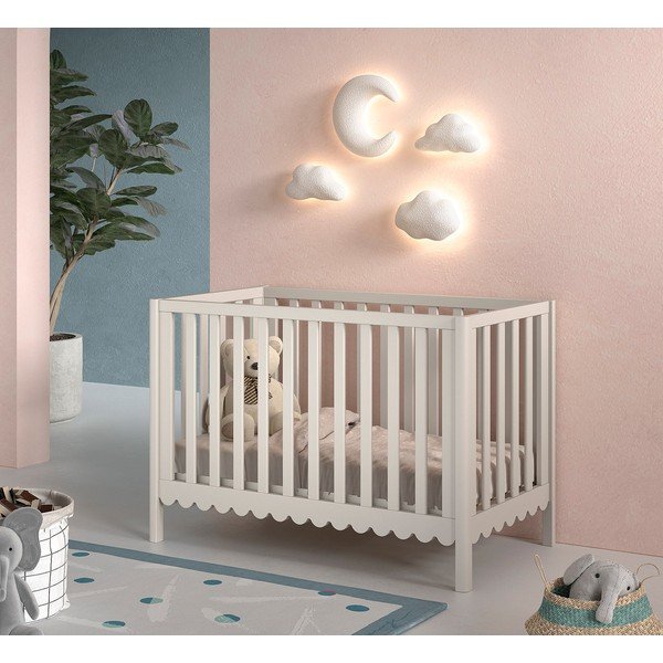 Bež dječji krevet od masivnog bora s podesivom visinom 60x120 cm Swingo – Vipack-image-1