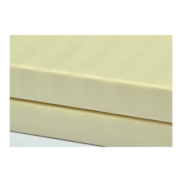 Svijetložuta posteljina od damasta za jedan krevet 140x200 cm Damask -image-1