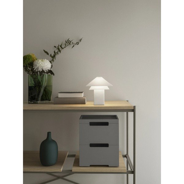 Bijela LED stolna lampa s mogućnosti zatamnjivanja s metalnim sjenilom (visina 33,5 cm) Sanaka – Blomus-image-4