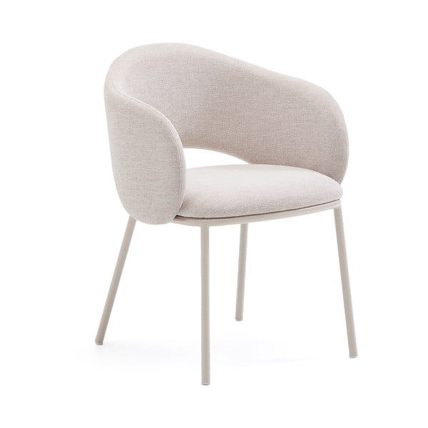 Krem podstavljena blagovaonska stolica Maina – Kave Home