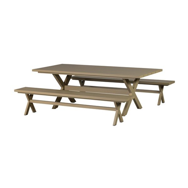 Zelena metalna vrtna klupa Delta – Exotan