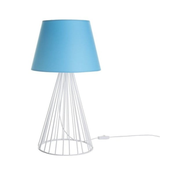 Žičana plava/bijela stolna lampa