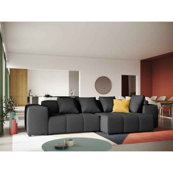 Crna kutna garnitura (varijabilna) Rome - Cosmopolitan Design-image-1