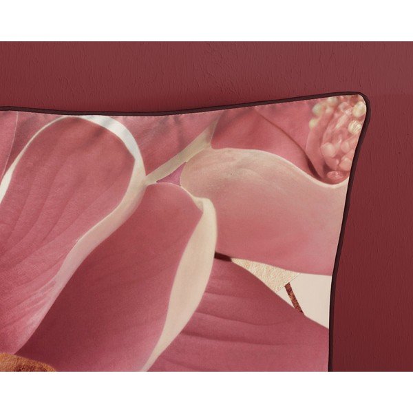 Ružičasta/bež posteljina za krevet za jednu osobu/za produženi krevet od pamučnog satena 140x220 cm Chaja – Descanso-image-3