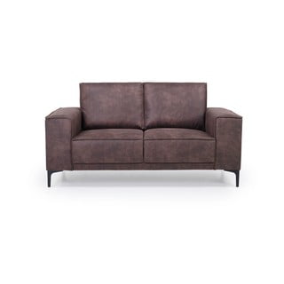Čokoladno smeđa sofa od imitacije kože Scandic Copenhagen, 164 cm