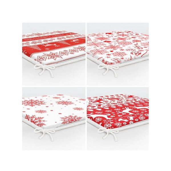 Jastuci za sjedenje u setu 4 kom s božićnim motivom 40x40 cm Snowflakes – Mila Home-image-2