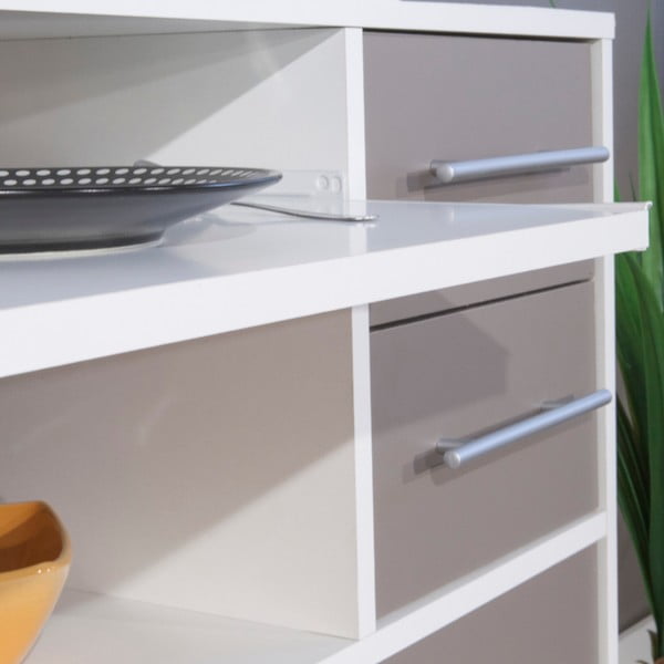 Sivi prostor za pohranu mobilne kuhinje s policama TemaHome Marius-image-1