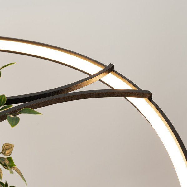 Crna LED viseća svjetiljka aluminijska ø 110 cm RIO – Thoro-image-2