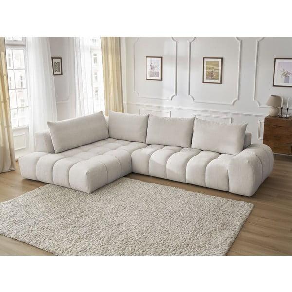 Bež kutna garnitura (s lijevim kutom) Everest – Bobochic Paris-image-4