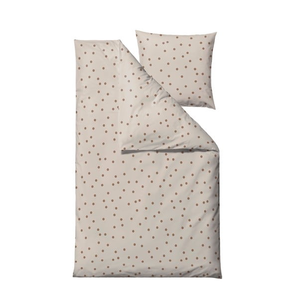 Smeđa posteljina za krevet za jednu osobu od pamučnog satena 140x200 cm Solaris – Södahl