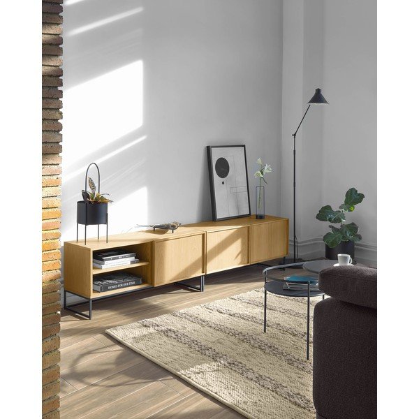 TV komoda u dekoru hrasta u prirodnoj boji 112x51x42 cm Taiana – Kave Home-image-1
