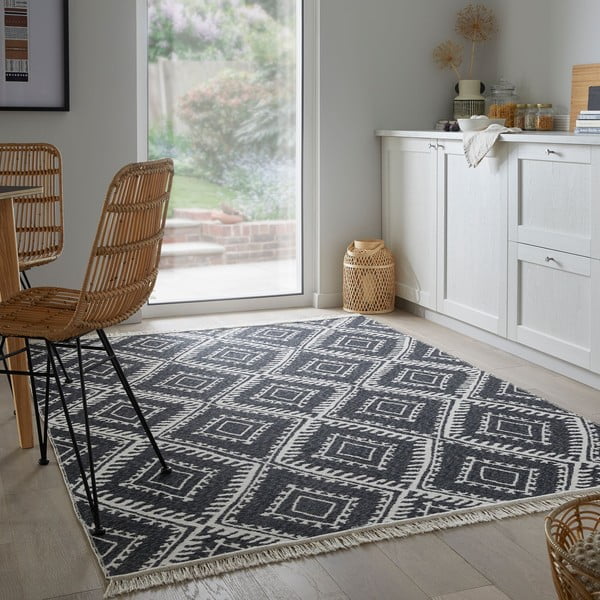 Crno-bijeli tepih 120x170 cm Alix - Flair Rugs-image-1