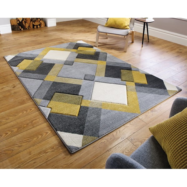 Žuti /sivi tepih 160x230 cm Nimbus – Flair Rugs-image-1