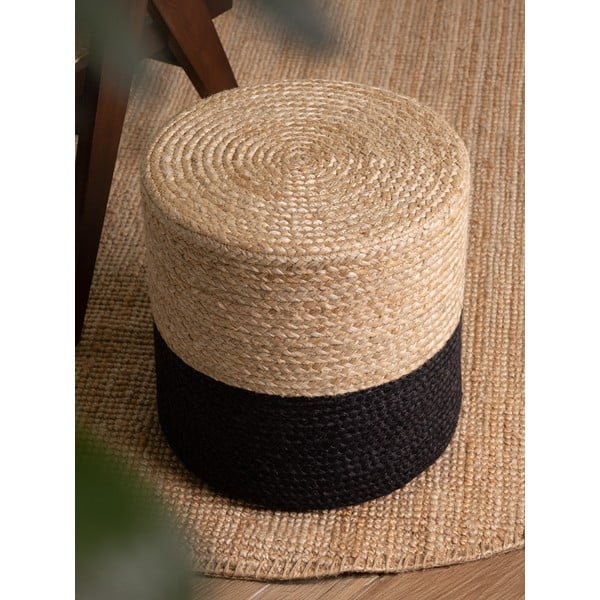 Crni/u prirodnoj boji tabure Juta Gold Black – Hanse Home-image-2