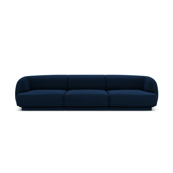 Plava baršunasta sofa 259 cm Miley - Micadoni Home