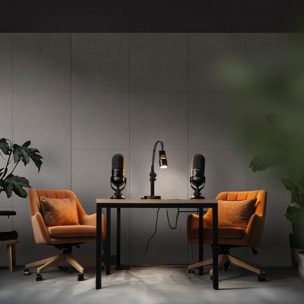 Tekstilni akustični paneli 2 kom 60x60 cm Concrete II – Styler-image-2