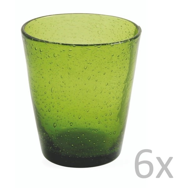 Set od 6 zelenih čaša Villa d&#39;Este Cancun, 330 ml