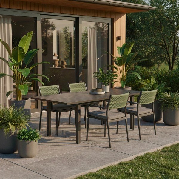 Sive plastične vrtne stolice u setu 4 kom Alvin   – Bizzotto-image-1