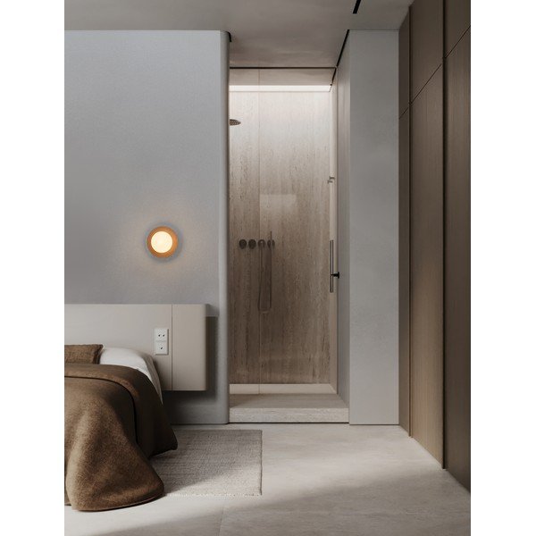 Svjetlo smeđa zidna lampa keramička Orbique – Nova Luce-image-2