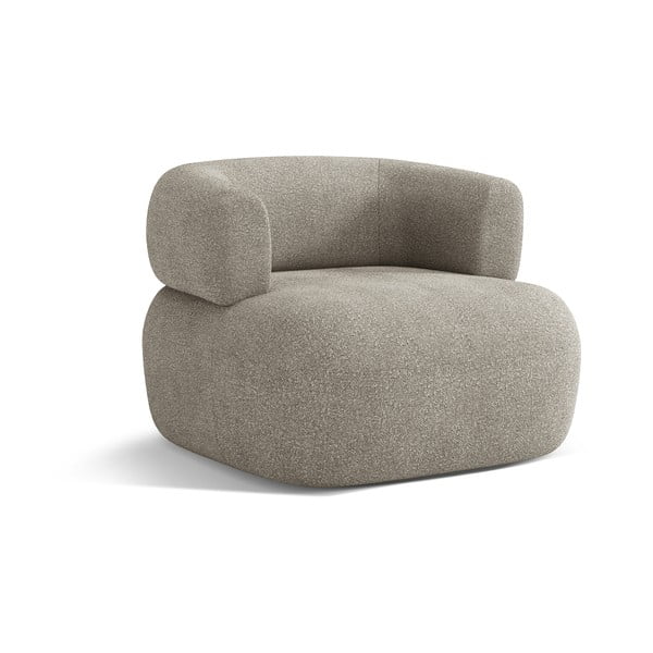 Svijetlo siva fotelja od bouclé tkanine Jenny – Micadoni Home