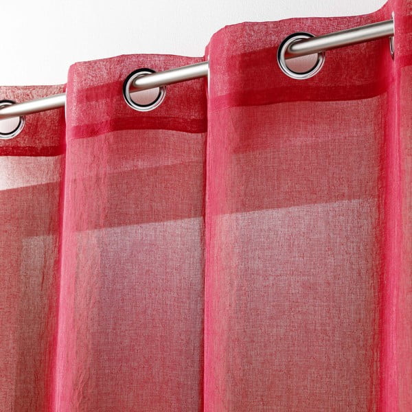 Crvena prozirna zavjesa 140x240 cm Telma – douceur d'intérieur-image-1