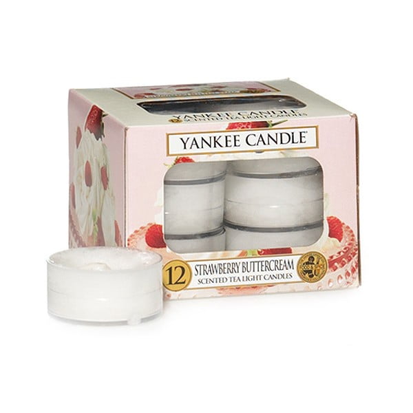 Set od 12 Yankee Candle jagoda sa šlagom, vrijeme gorenja 4 - 6 sati