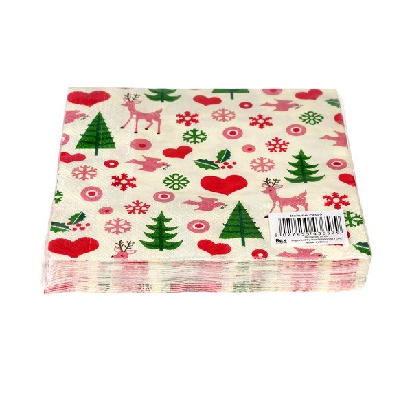 Ubrusi u setu 20 kom 25x25 cm 50s Christmas – Rex London-image-3