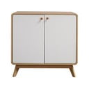 Bijela niska komoda u dekoru hrasta 75x75 cm Cassie - Støraa