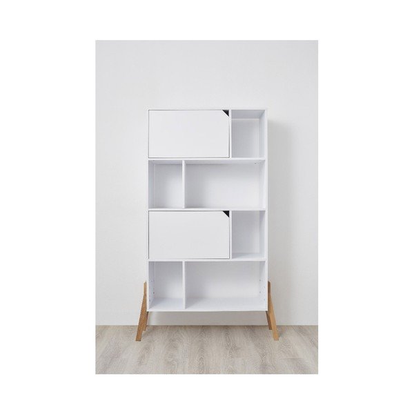 Bijela biblioteka od hrastovog drveta BELLAMY Lotta-image-4