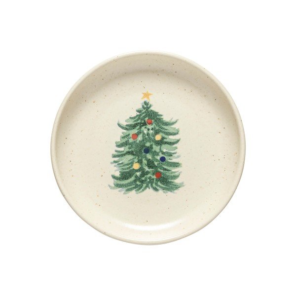 Krem desertni tanjuri u setu 4 kom s božićnim motivom od kamenine ø 16 cm Pacifica Christmas Tree – Casafina-image-4