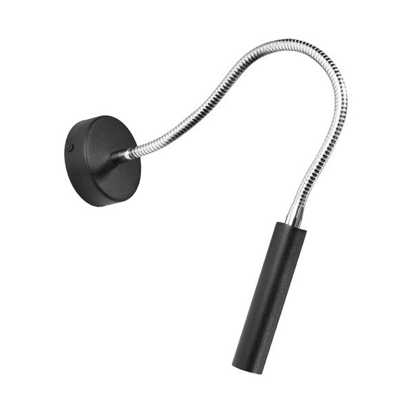 Crna zidna lampa Aludra – Sollux