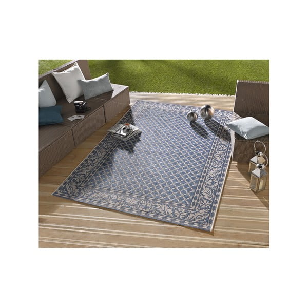 Plavo-krem vanjski tepih NORTHRUGS Royal, 160 x 230 cm-image-4