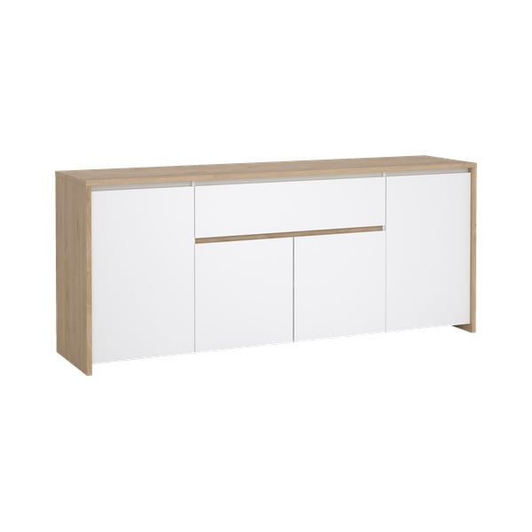 Bijela/u prirodnoj boji komoda u dekoru hrasta 197x84x48 cm Next – Tvilum-image-2